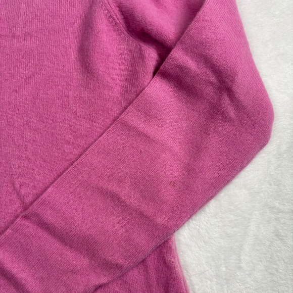 VTG Griffen Pink Long Sleeve‎ V-Neck Cashmere Pullover Sweater Womens Medium - Picture 3 of 8